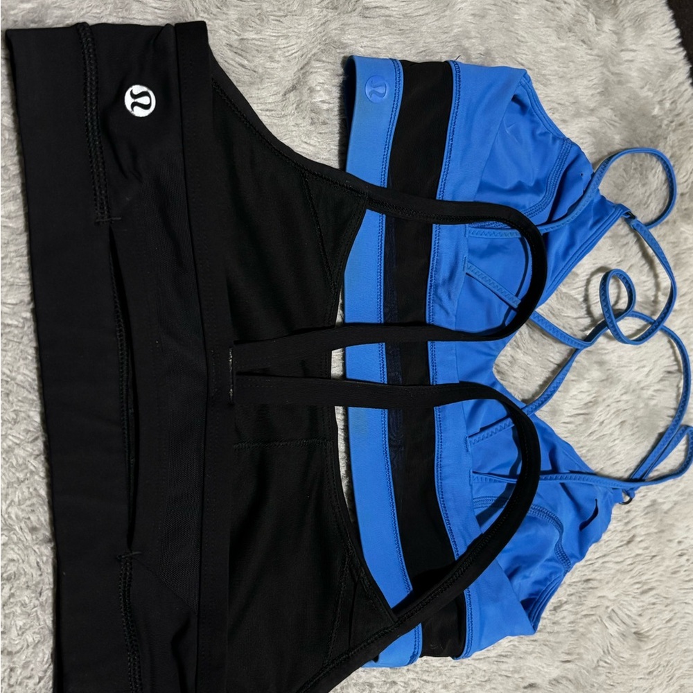 lululemon athletica Black and Blue Bikini Tops